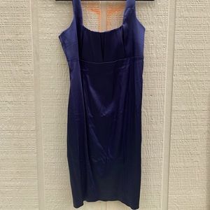 Calvin Klein cocktail dress. Blue satin. Size 12. Never worn.